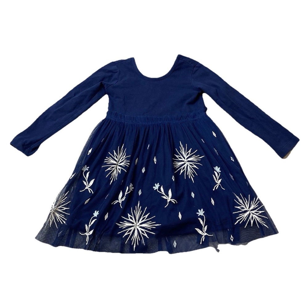 Hanna Andersson Girls' Disney Frozen Snow Flake Dress Tulle Size 3T